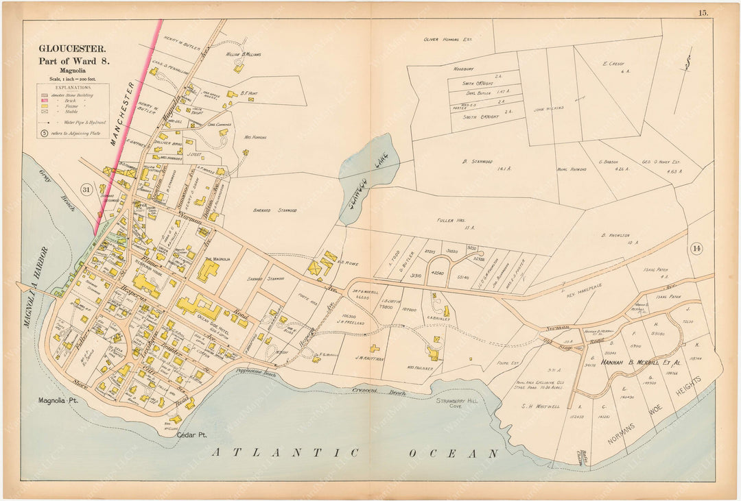 Cape Ann and Manchester, Massachusetts 1899 Plate 015: Gloucester