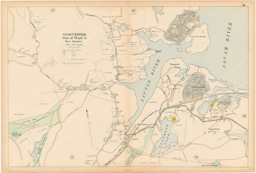 Cape Ann and Manchester, Massachusetts 1899 Plate 016: Gloucester