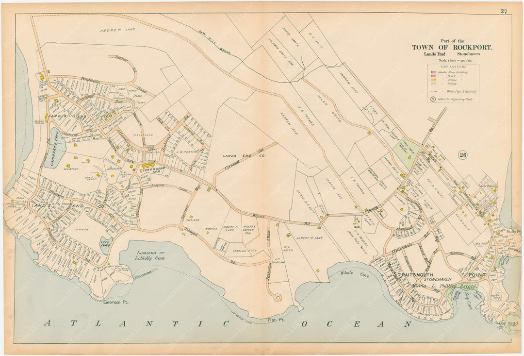 Cape Ann and Manchester, Massachusetts 1899 Plate 027: Rockport