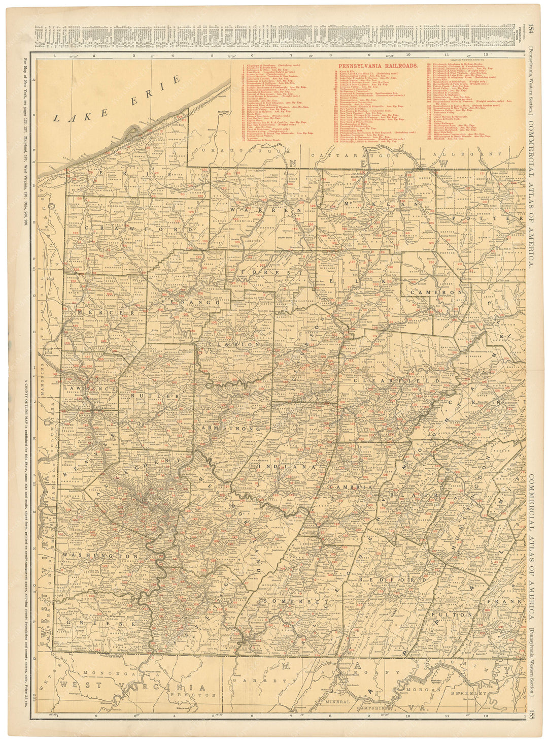 Pennsylvania 1925: Western Portion