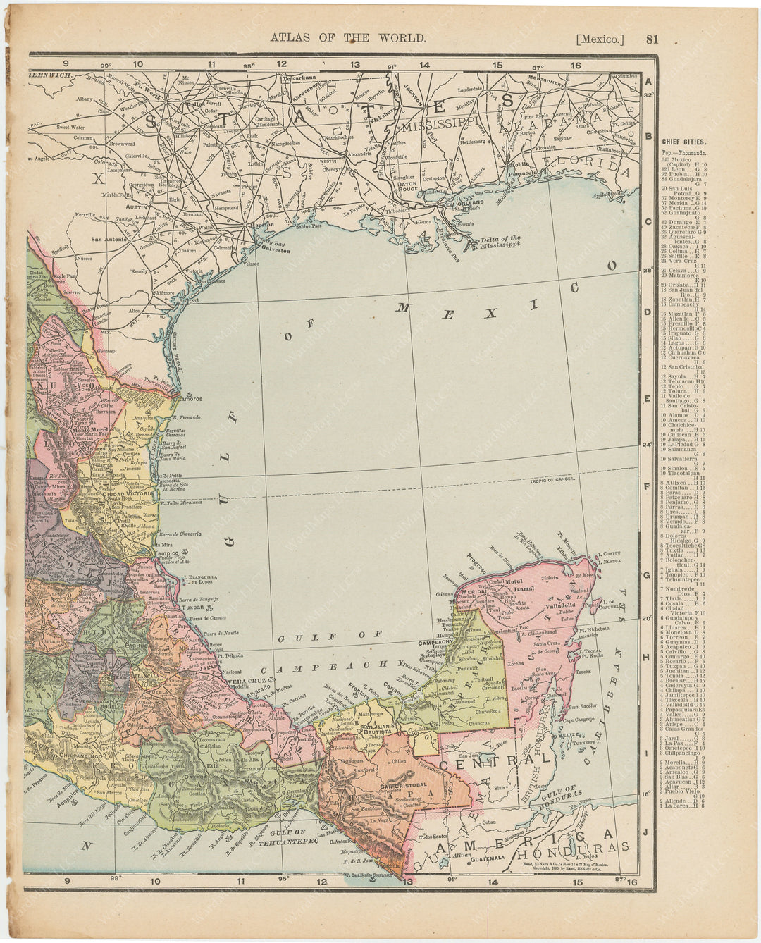 Mexico (East Part) 1900