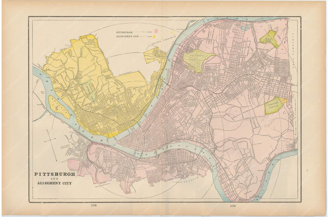 Pittsburgh and Allegheny City, Pennsylvania 1894