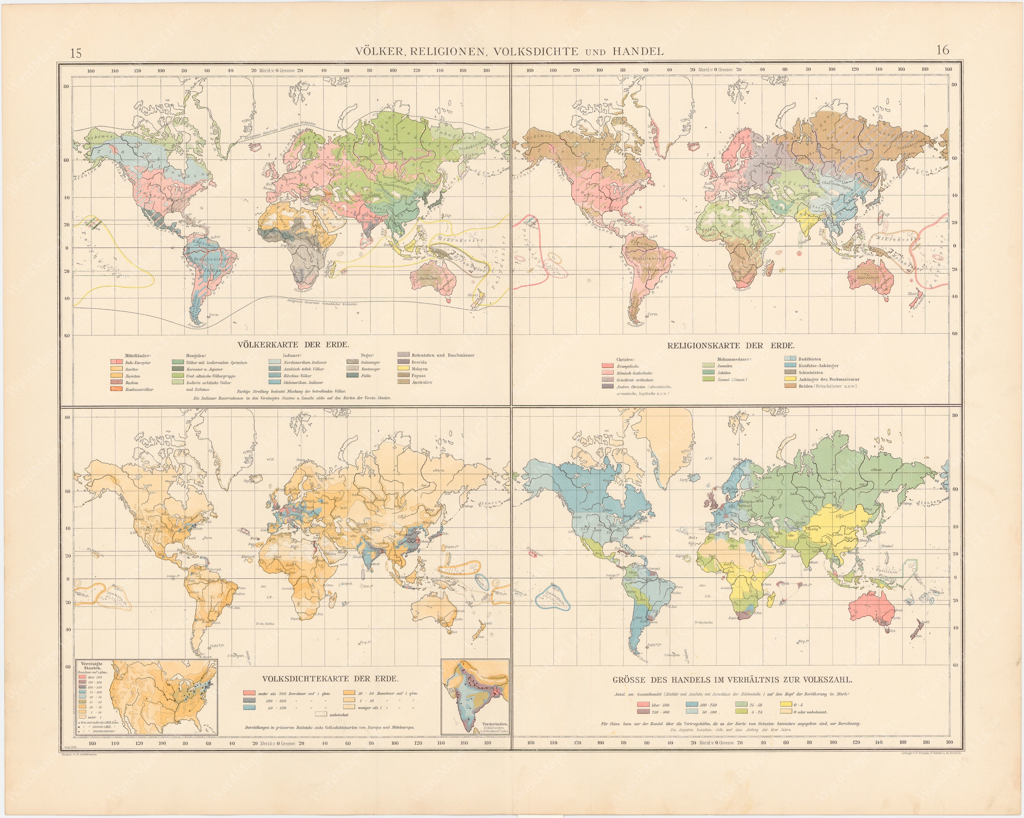 World 1899: Religions, Population Density and Trade – WardMaps LLC