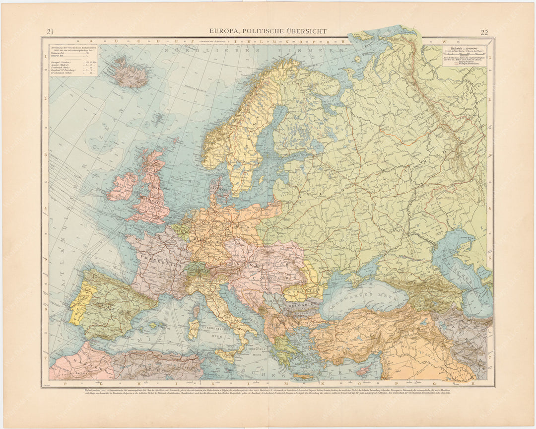 Europe 1899 Europe Political Overview WardMaps LLC