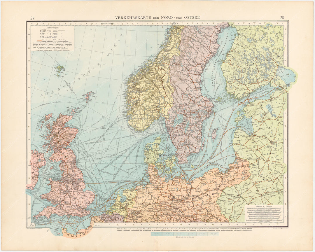 Europe 1899 Transport Map of the North and Baltic Sea WardMaps LLC