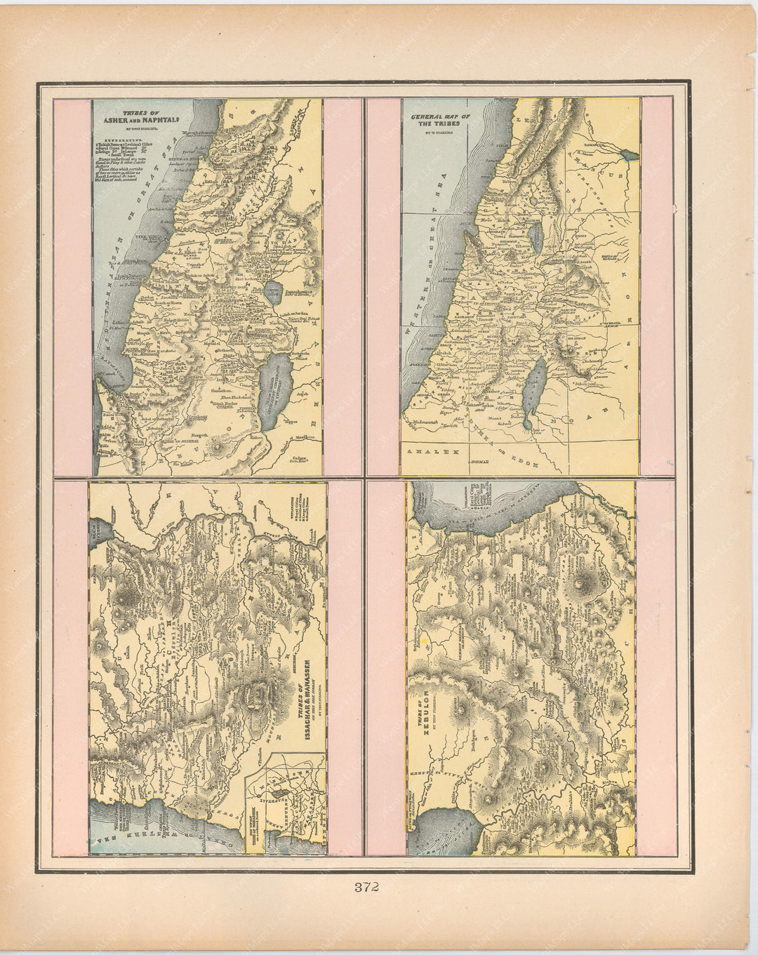 Classical Map 1894: Ancient Tribes of the Middle East