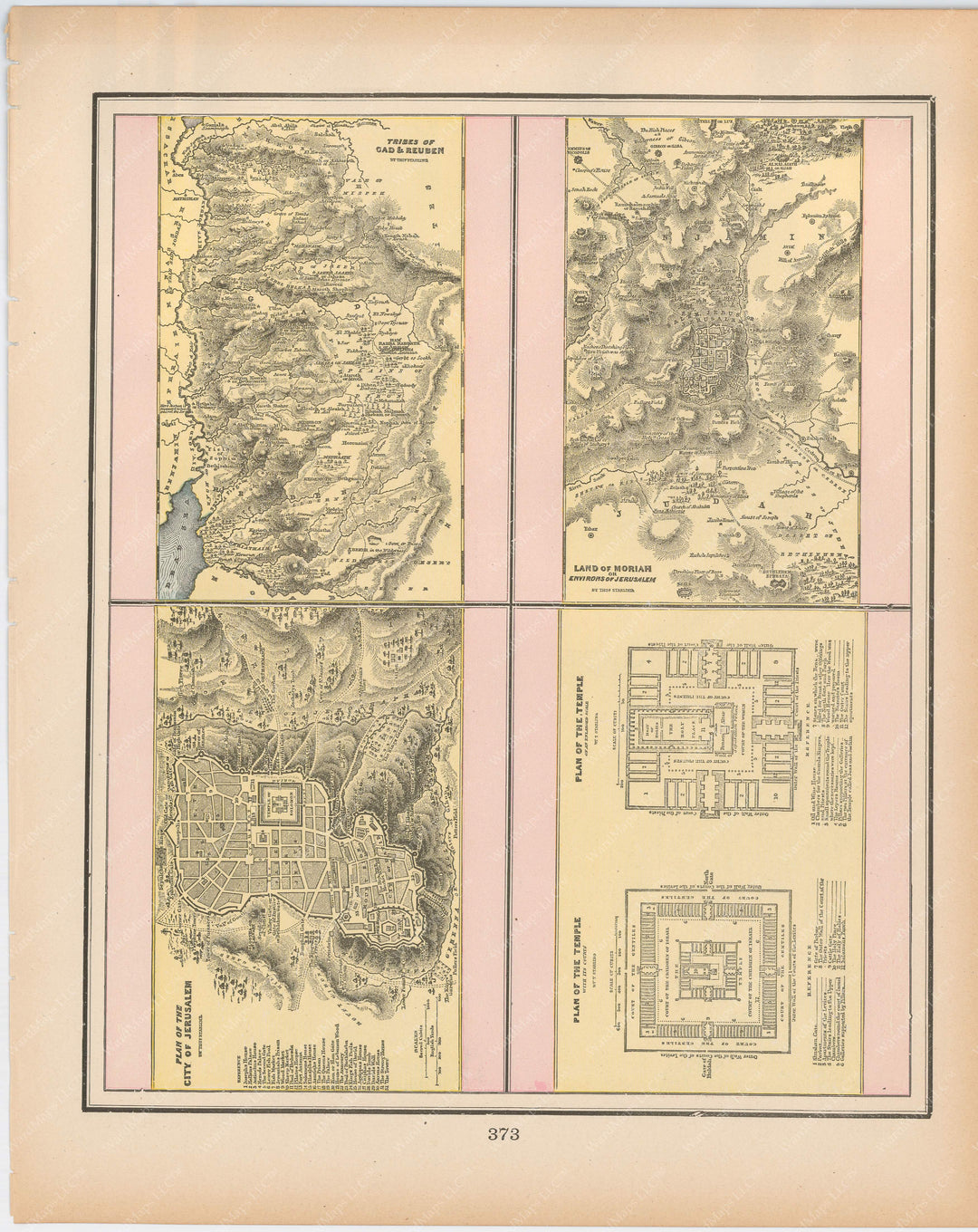 Classical Map 1894: Ancient Jerusalem