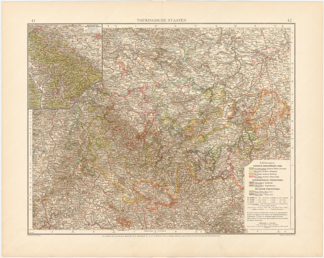 Germany 1899: Thuringe States – WardMaps LLC