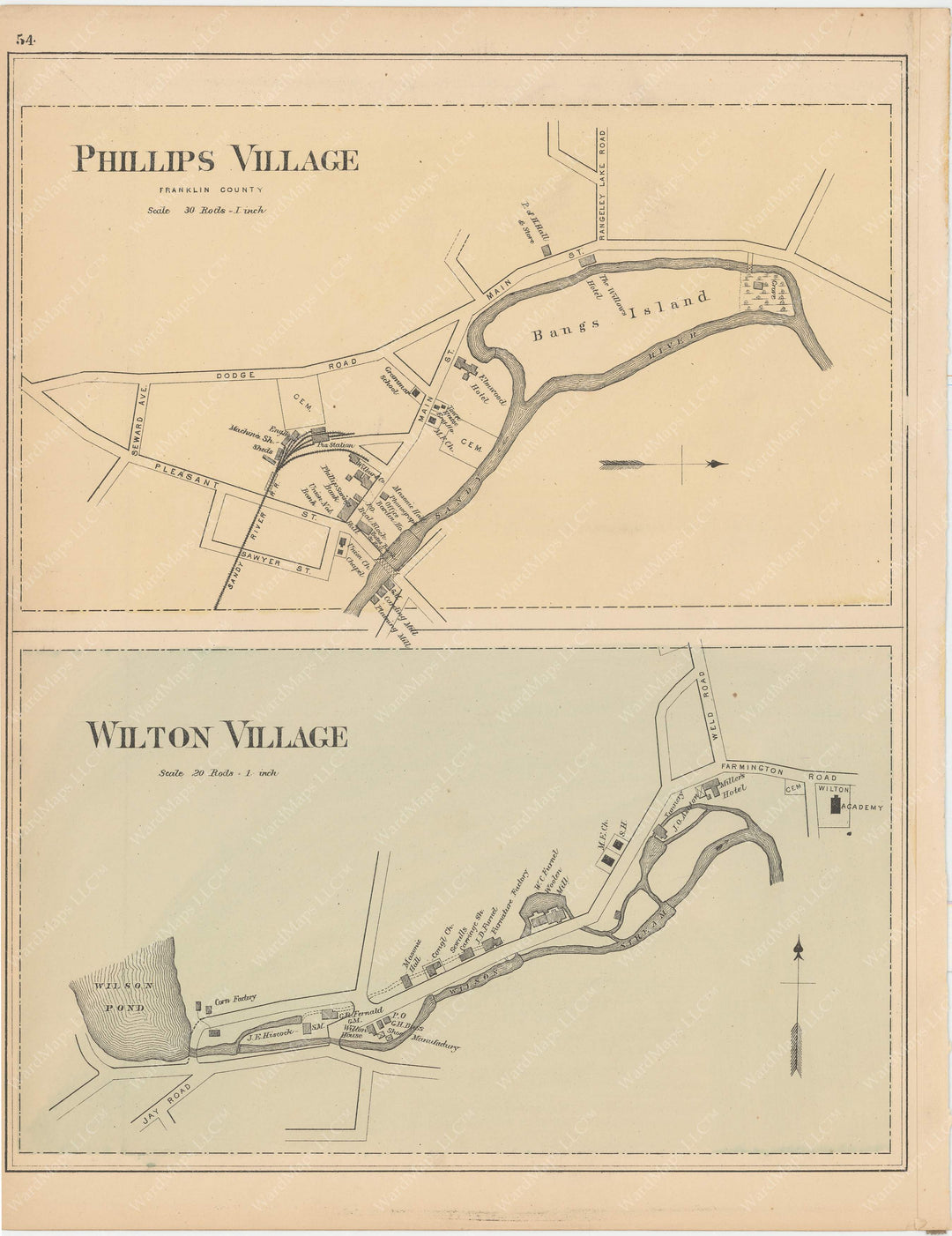 Phillips and Wilton, Maine 1885