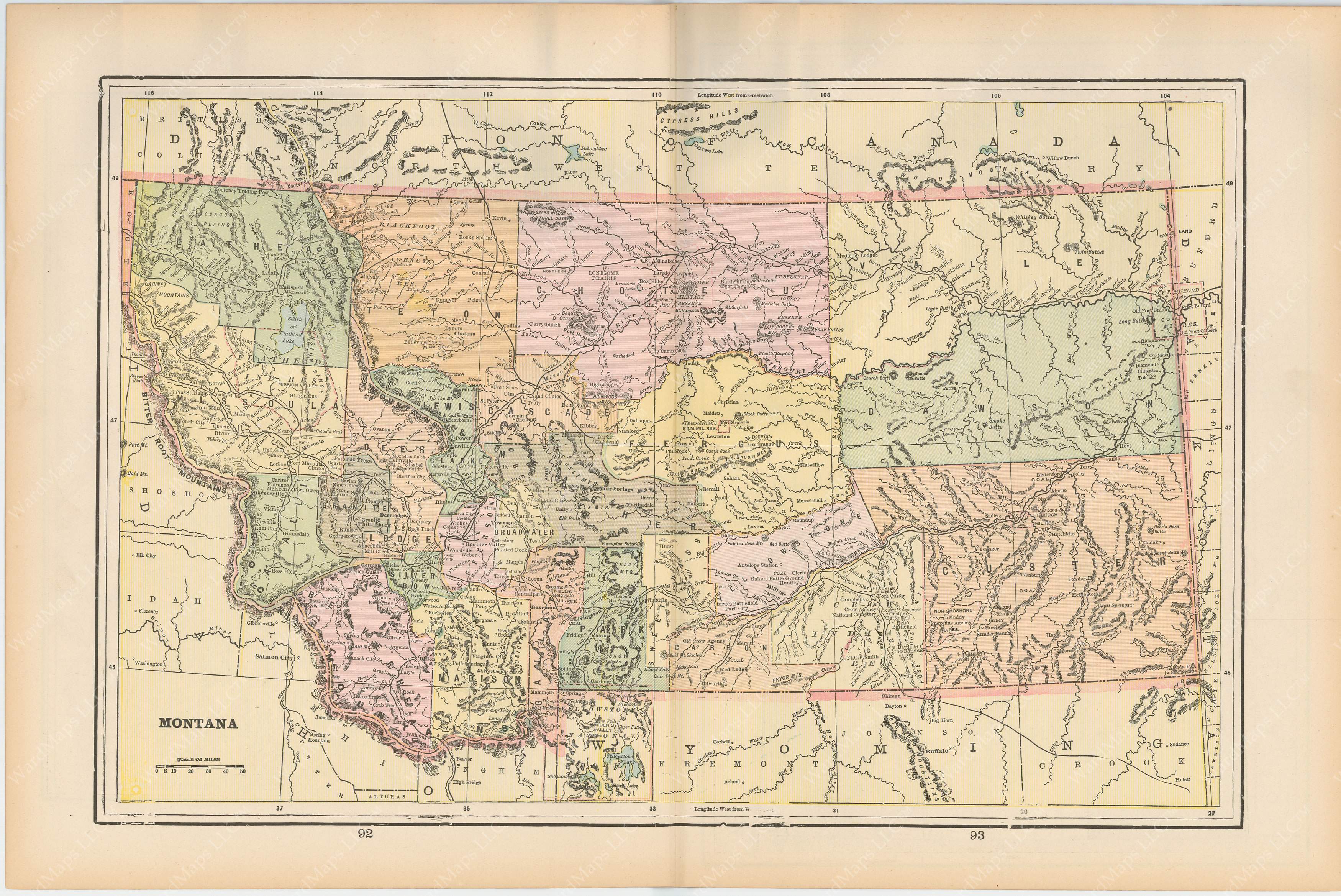 Montana 1894 – WardMaps LLC