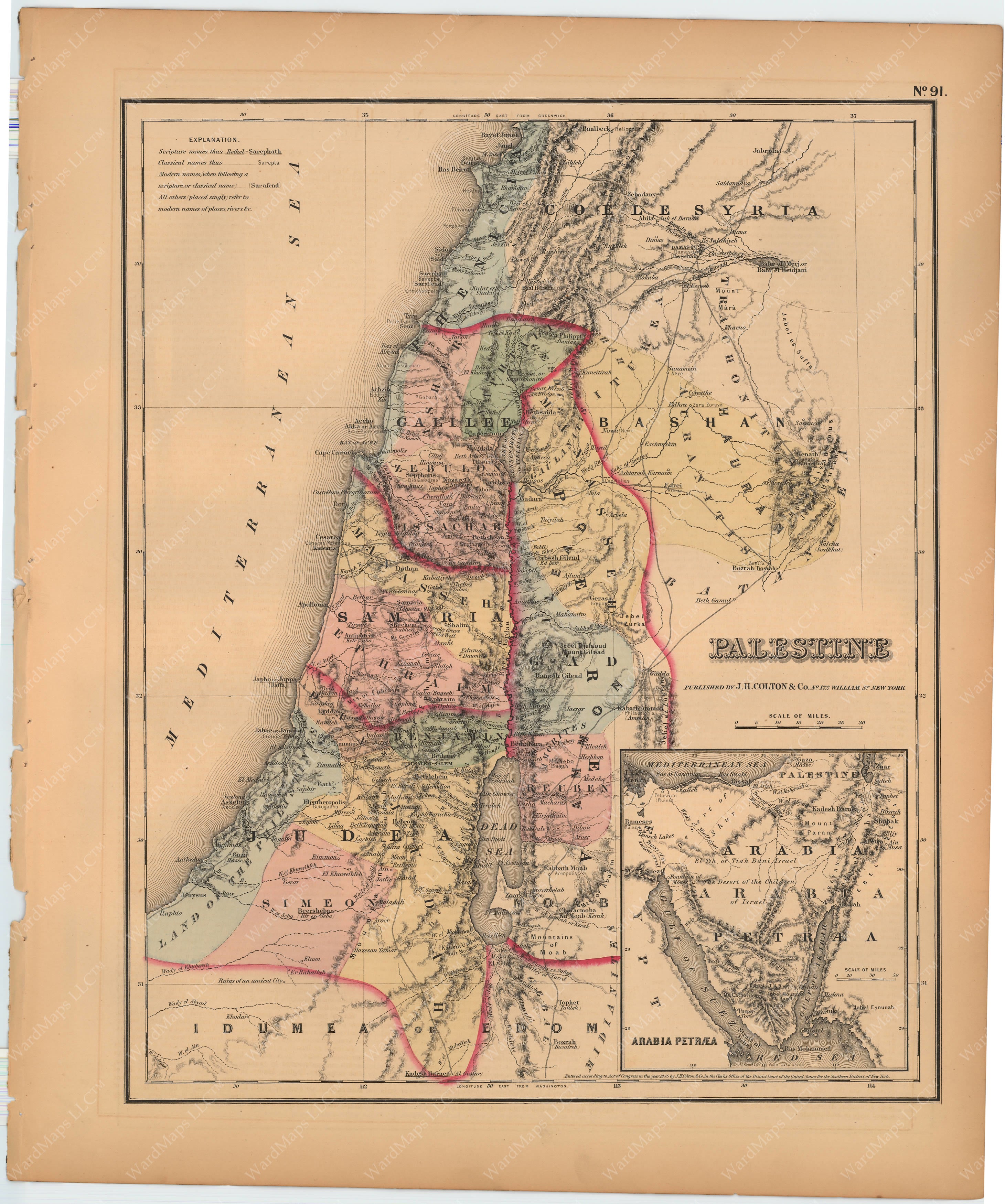 Palestine 1857 – WardMaps LLC