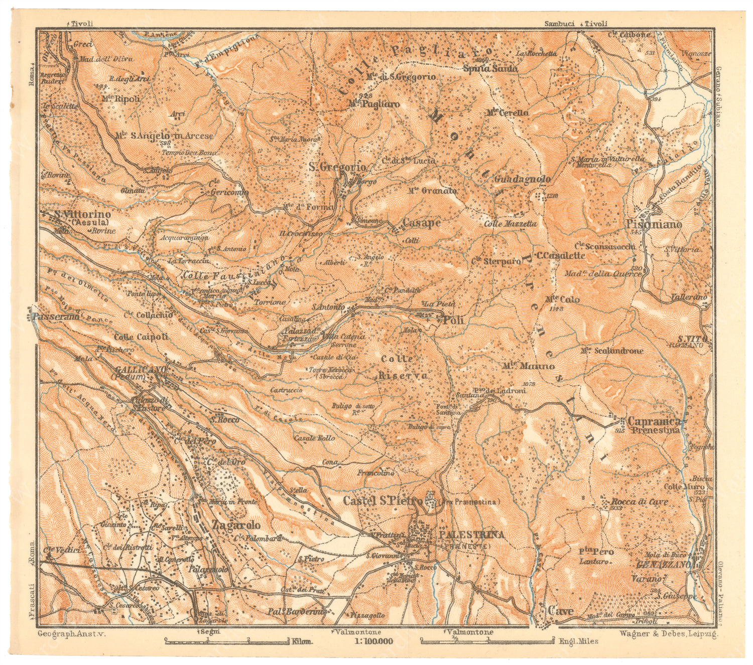 Palestrina Region, Italy 1909 – WardMaps LLC