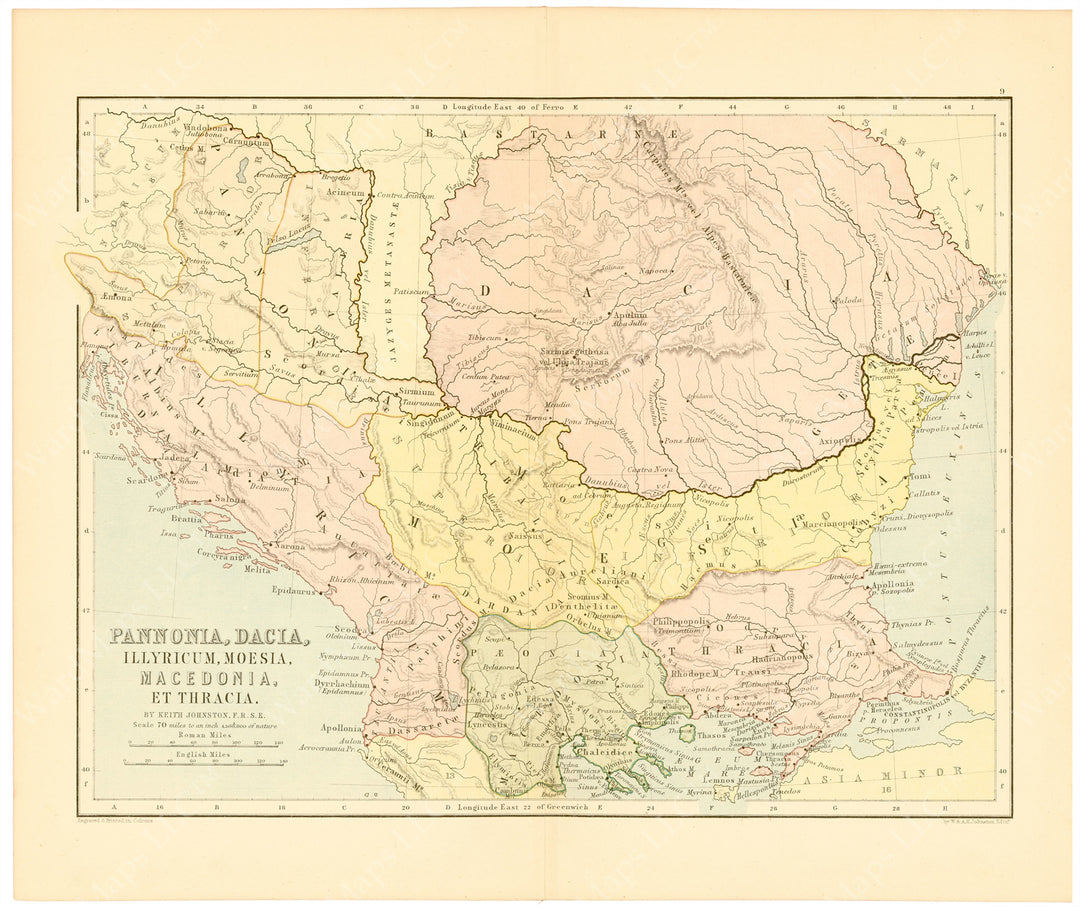 Classical Map c.1897: Ancient Balkans