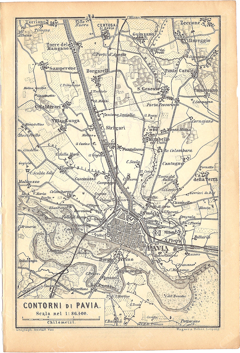 Pavia and Environs, Italy 1899