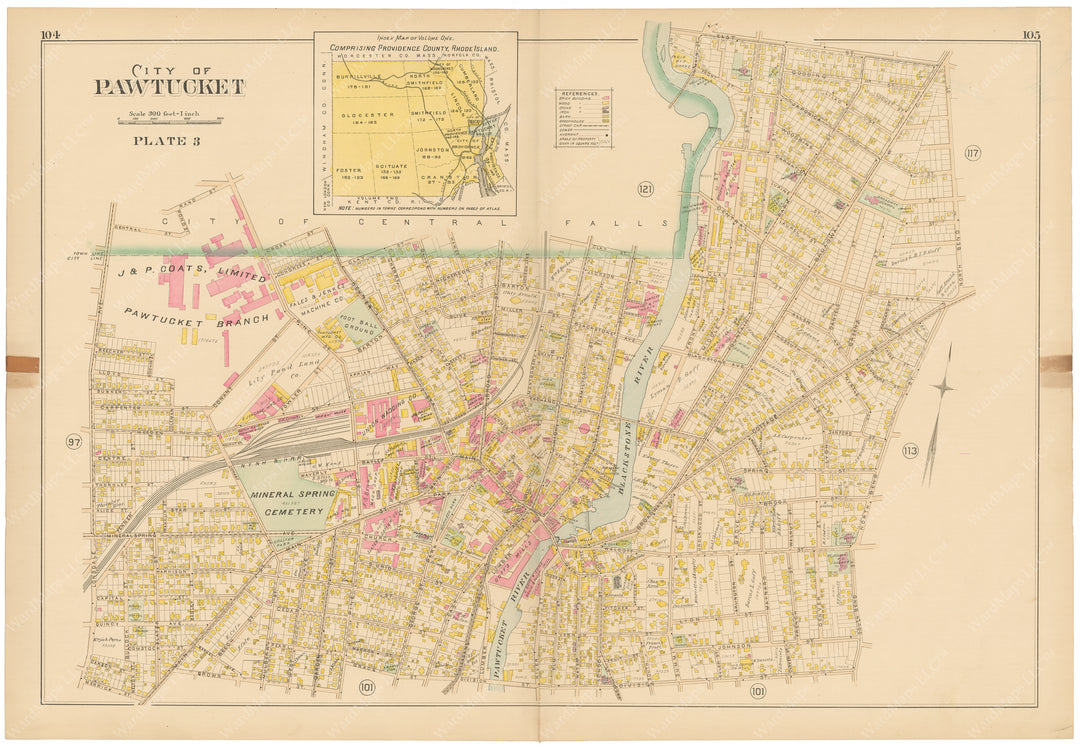 Pawtucket, Rhode Island 1895 Plate 003