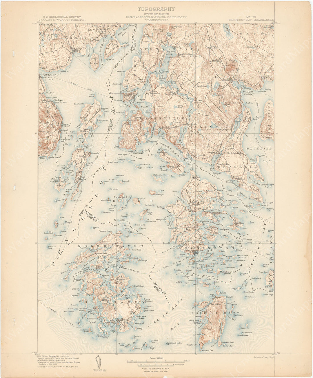 USGS Maine: Penobscot Bay Sheet 1905