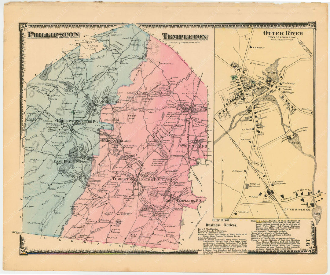 Phillipston and Templeton, Massachusetts 1870