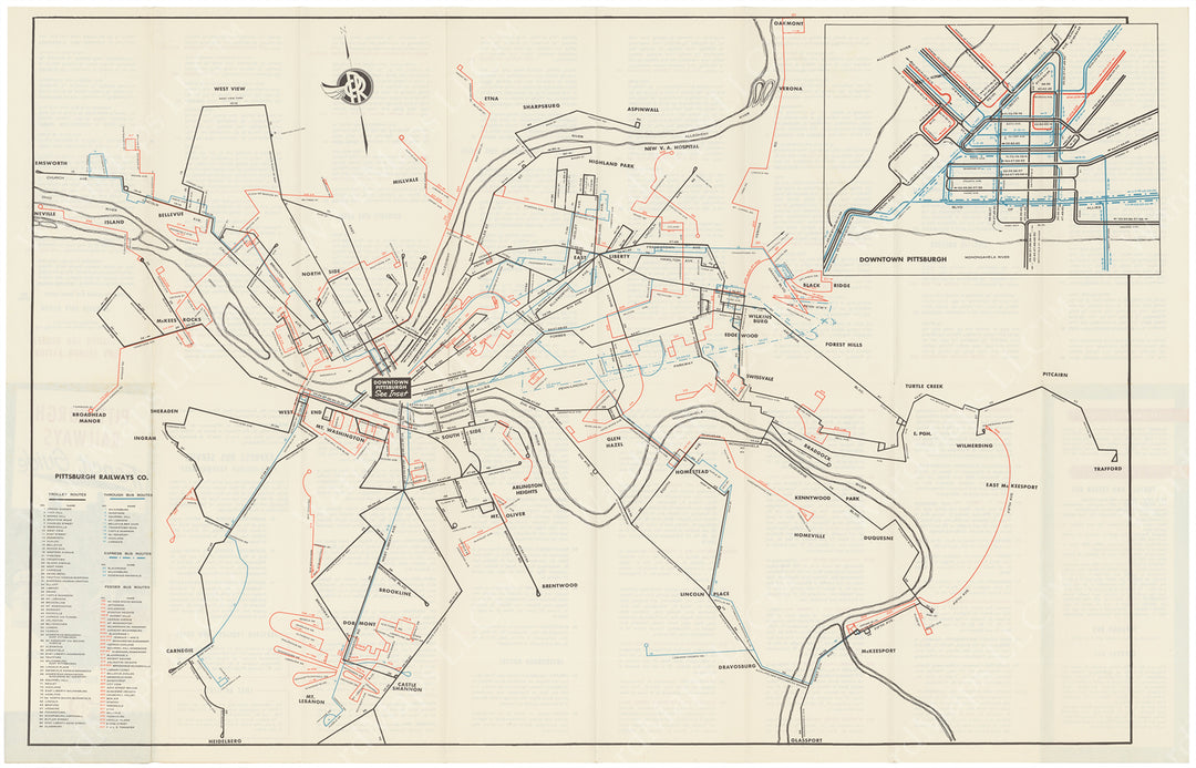 Pittsburgh Railways Co. (Pennsylvania) System Map