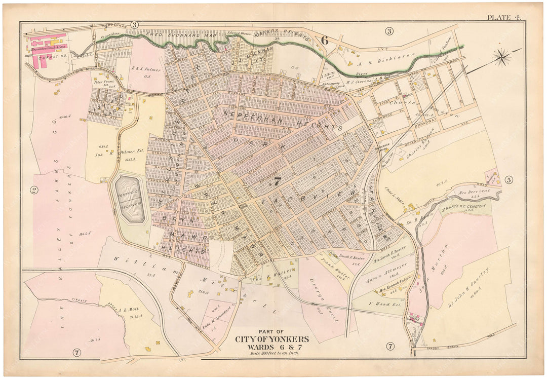 Westchester County, New York 1901 Plate 004: Yonkers