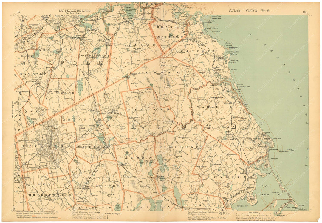 Massachusetts 1904 Plate 006: Plymouth County