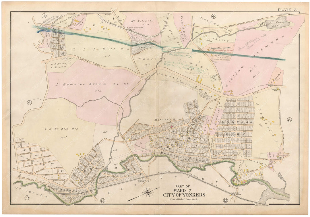 Westchester County, New York 1901 Plate 007: Yonkers