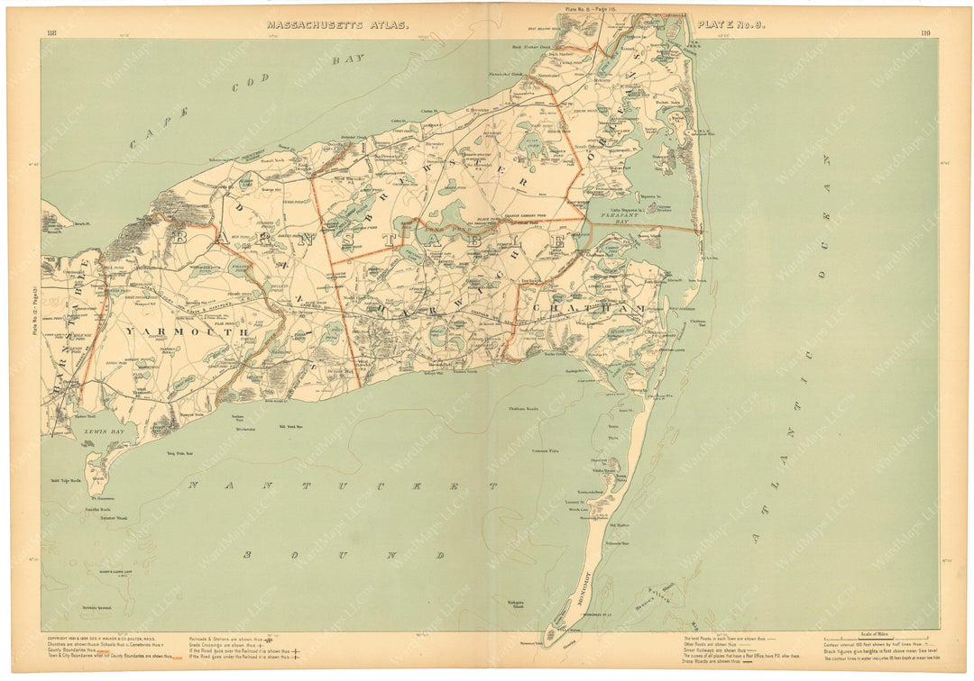 Massachusetts 1904 Plate 009: Mid Cape Cod