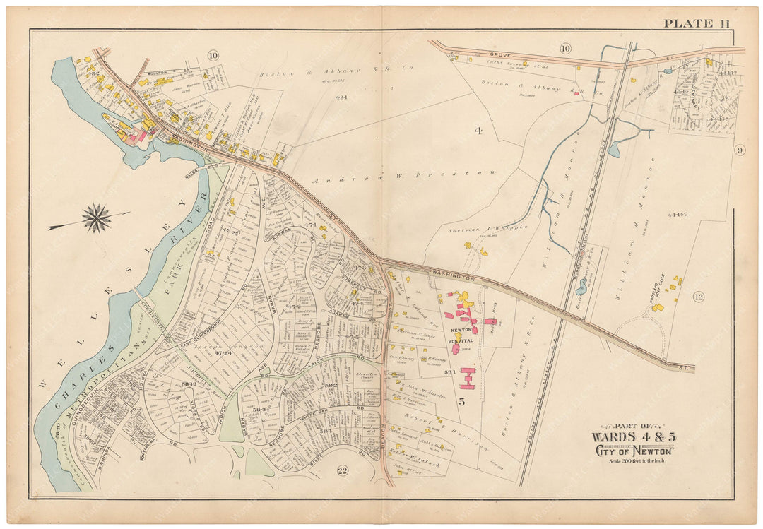 Newton, Massachusetts 1907 Plate 011