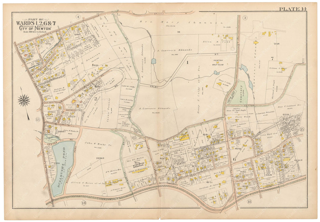 Newton, Massachusetts 1907 Plate 014