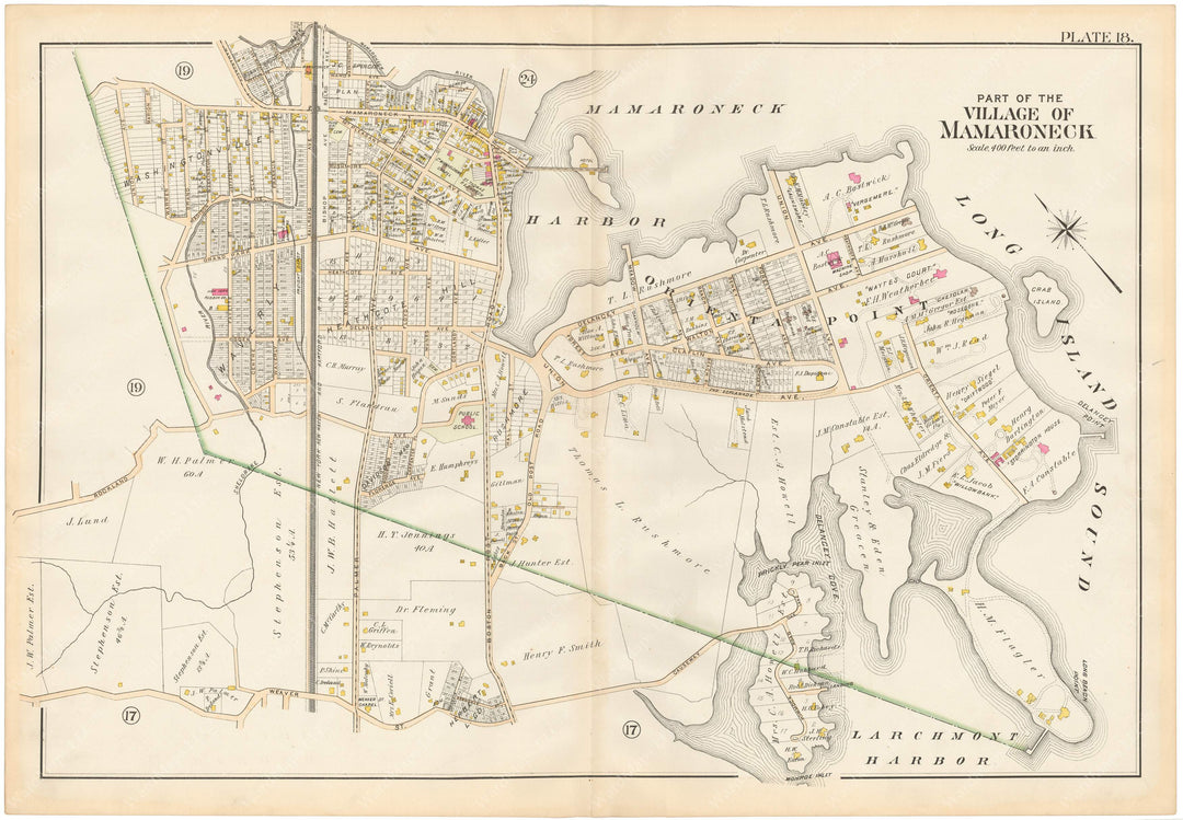 Westchester County, New York 1901 Plate 018: Mamaroneck