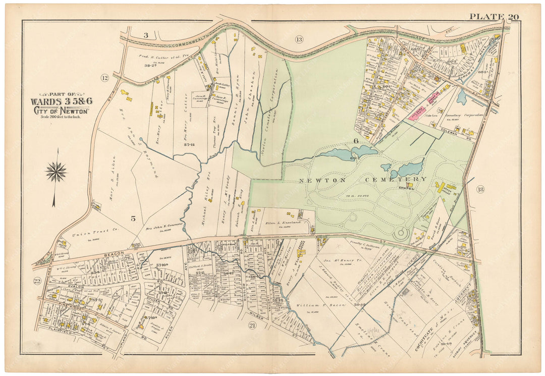 Newton, Massachusetts 1907 Plate 020