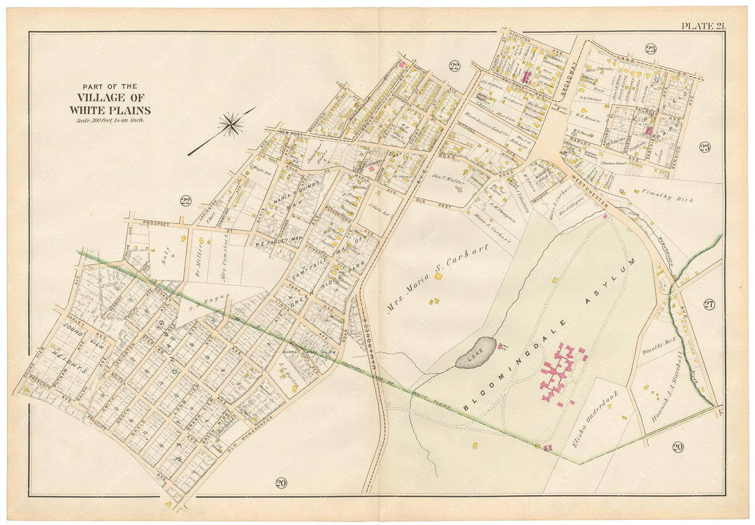Westchester County, New York 1901 Plate 021: White Plains