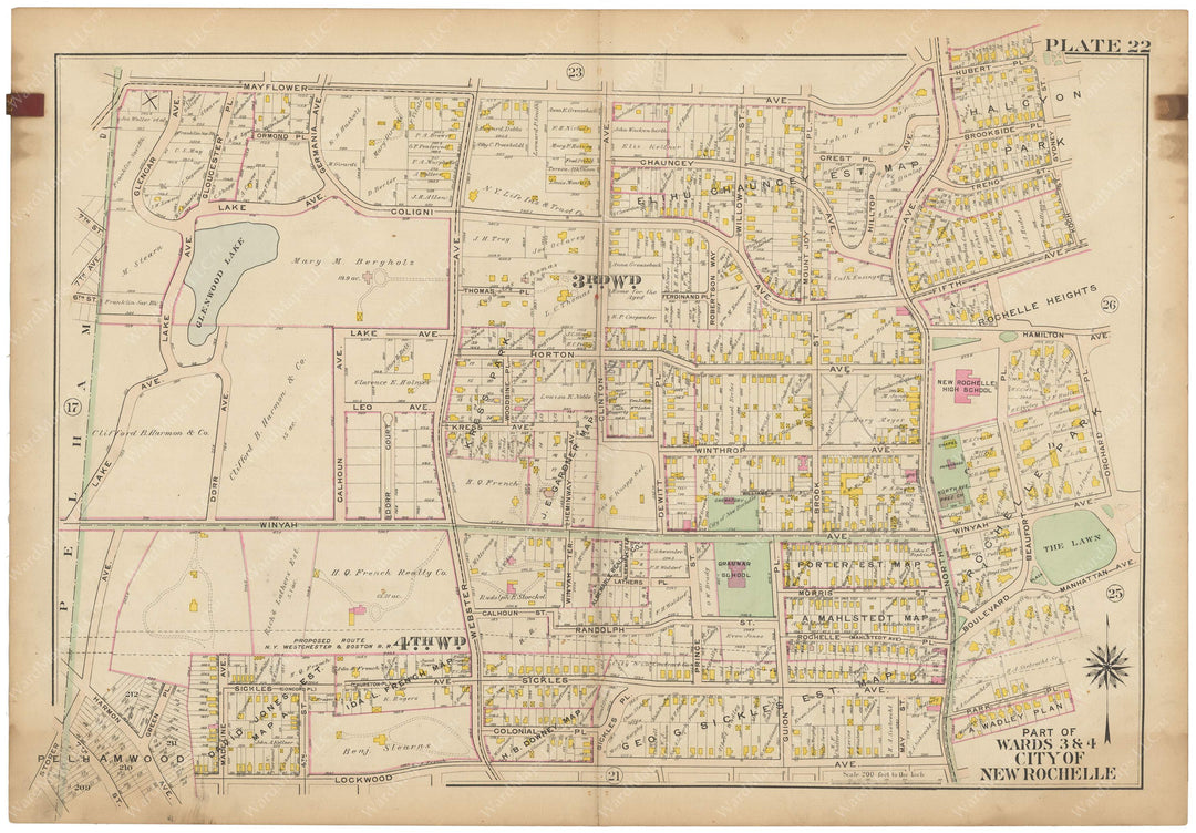 Westchester County, New York 1910 Vol. 1: Plate 022 New Rochelle