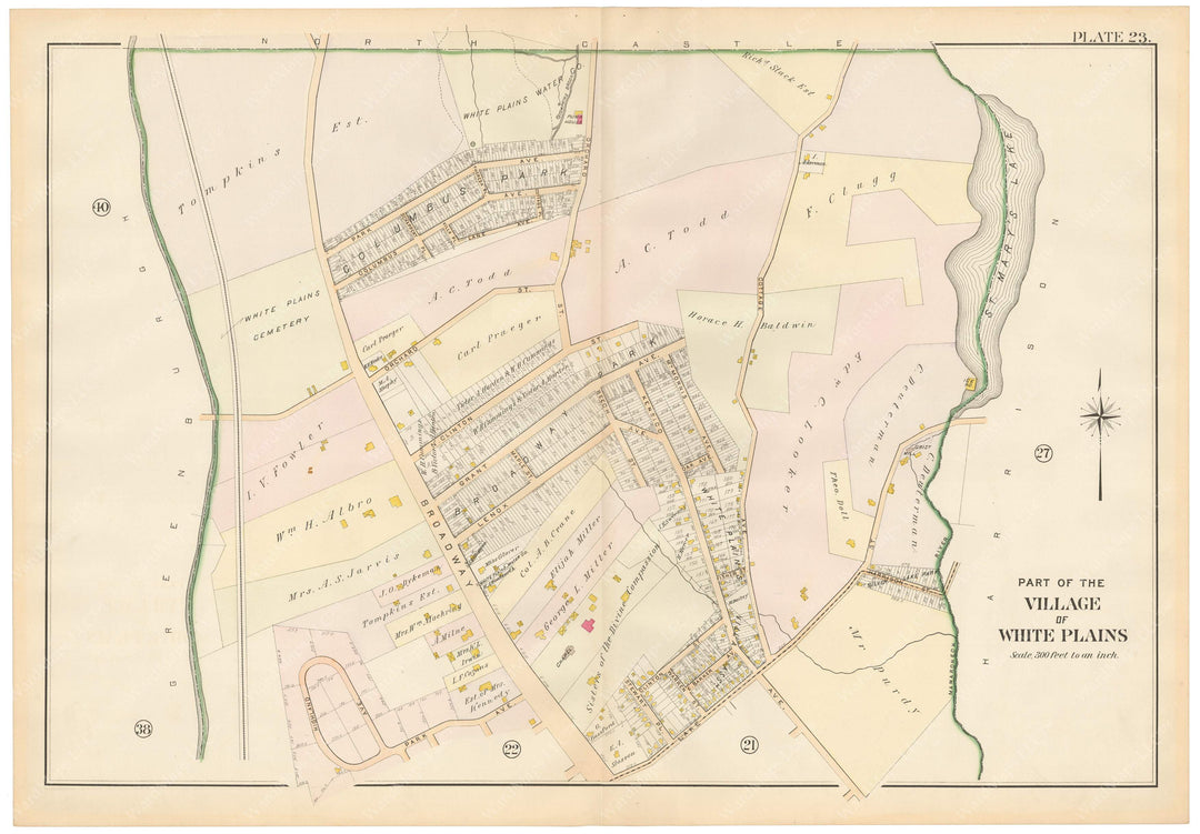 Westchester County, New York 1901 Plate 023: White Plains