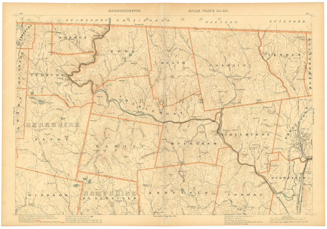 Massachusetts 1904 Plate 024: Western Franklin County