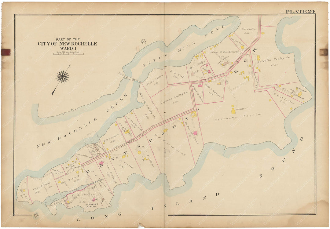 Westchester County, New York 1910 Vol. 1: Plate 024 New Rochelle