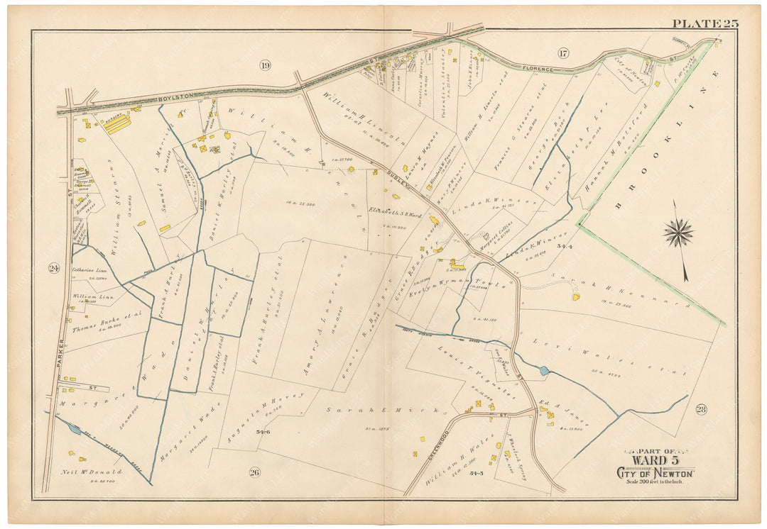 Newton, Massachusetts 1907 Plate 025