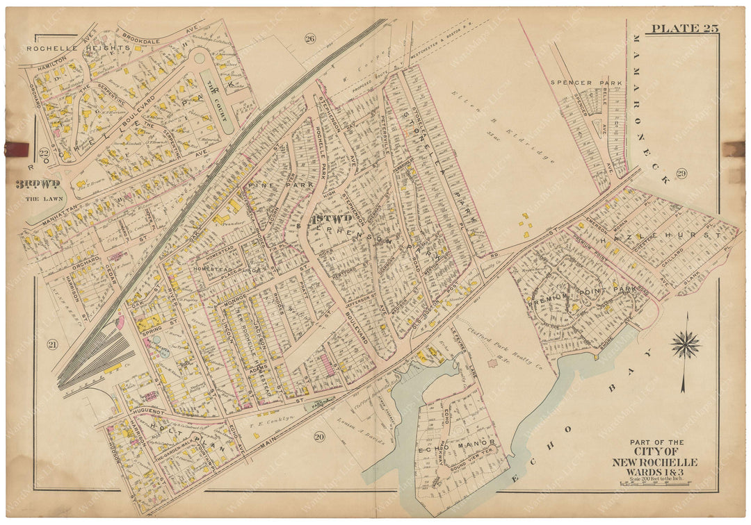 Westchester County, New York 1910 Vol. 1: Plate 025 New Rochelle