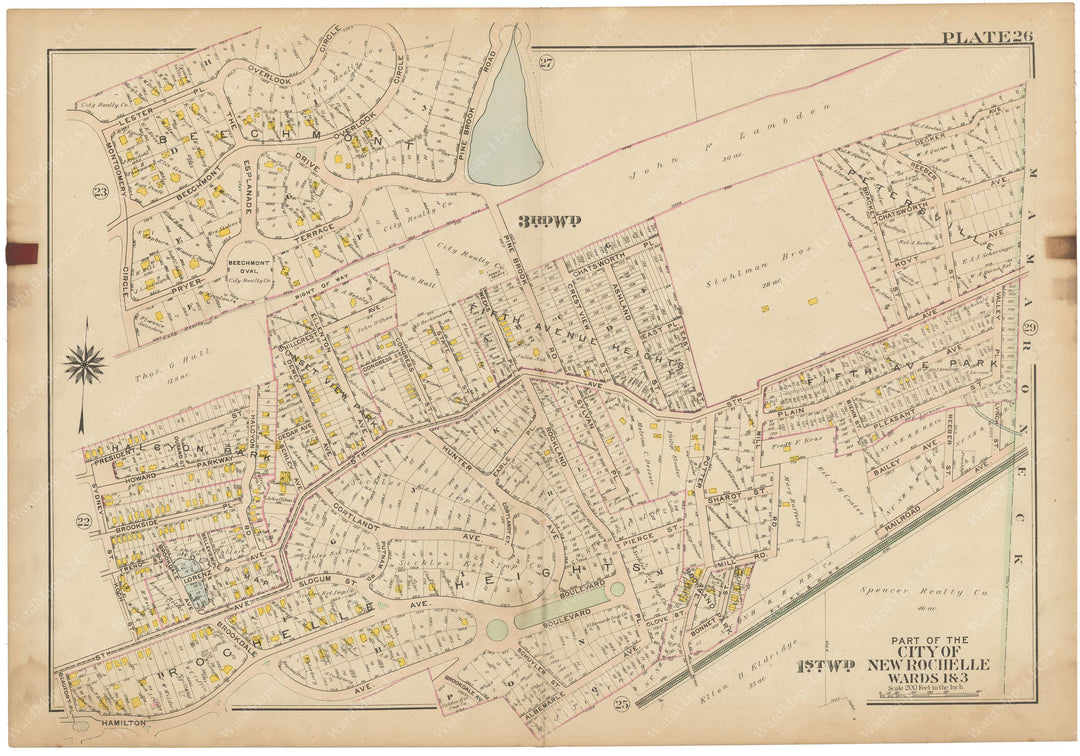 Westchester County, New York 1910 Vol. 1: Plate 026 New Rochelle