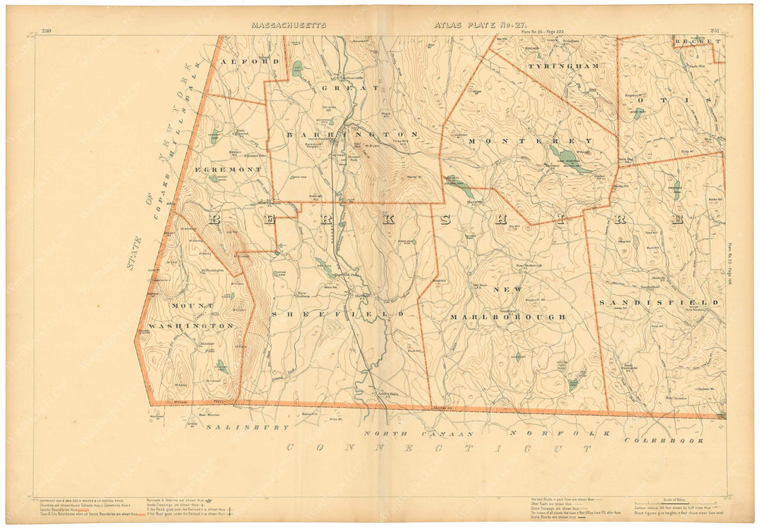 Massachusetts 1904 Plate 027: Southern Berkshire County