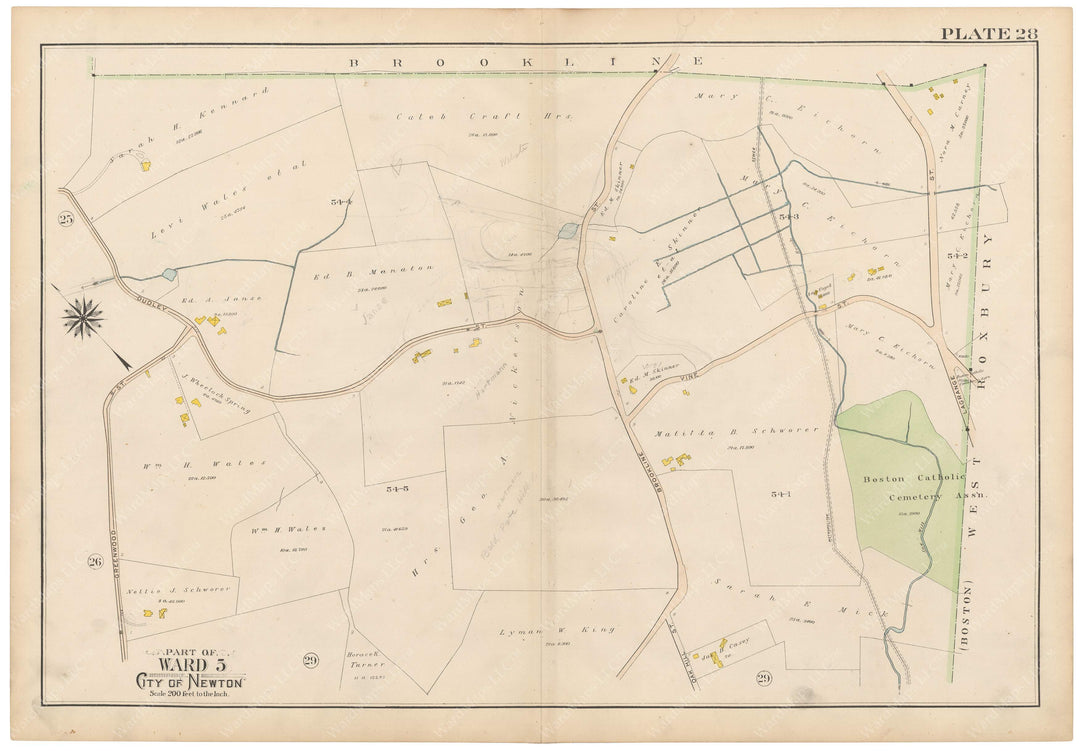 Newton, Massachusetts 1907 Plate 028