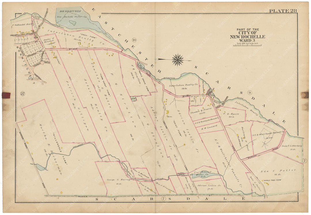 Westchester County, New York 1910 Vol. 1: Plate 028 New Rochelle