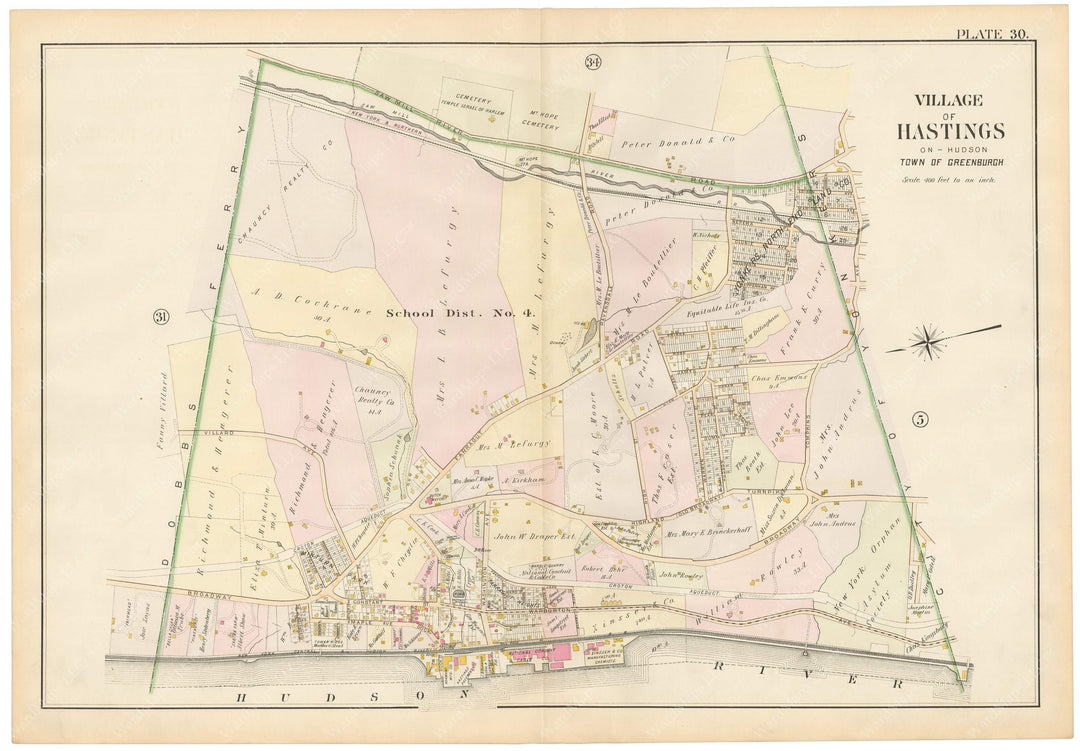 Westchester County, New York 1901 Plate 030: Hastings