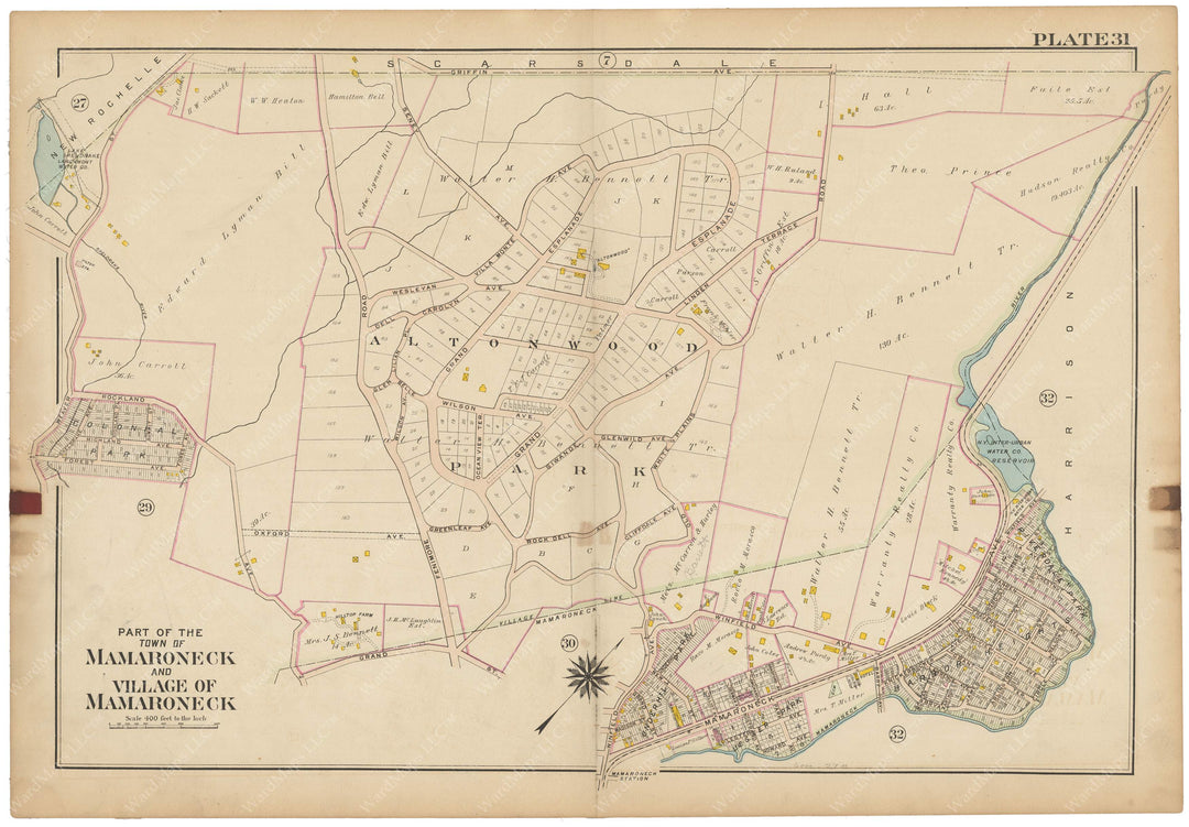 Westchester County, New York 1910 Vol. 1: Plate 031 Mamaroneck