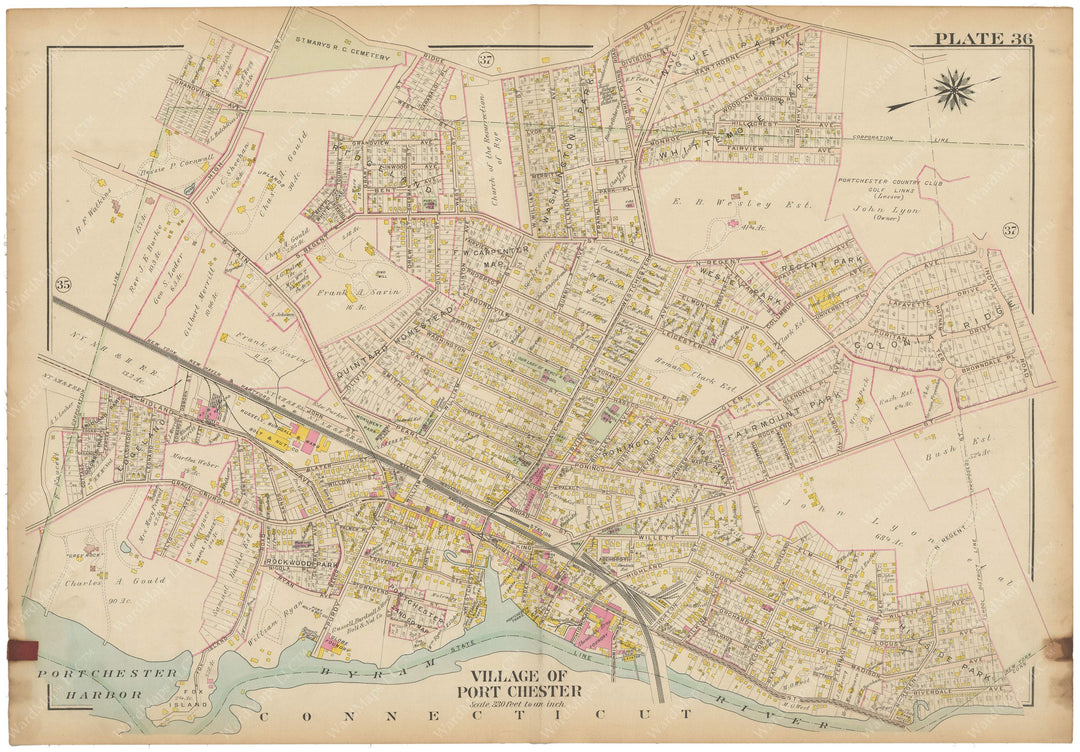 Westchester County, New York 1910 Vol. 1: Plate 036 Port Chester