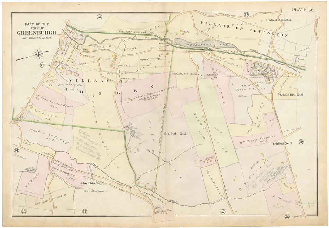 Westchester County, New York 1901 Plate 036: Greenburgh