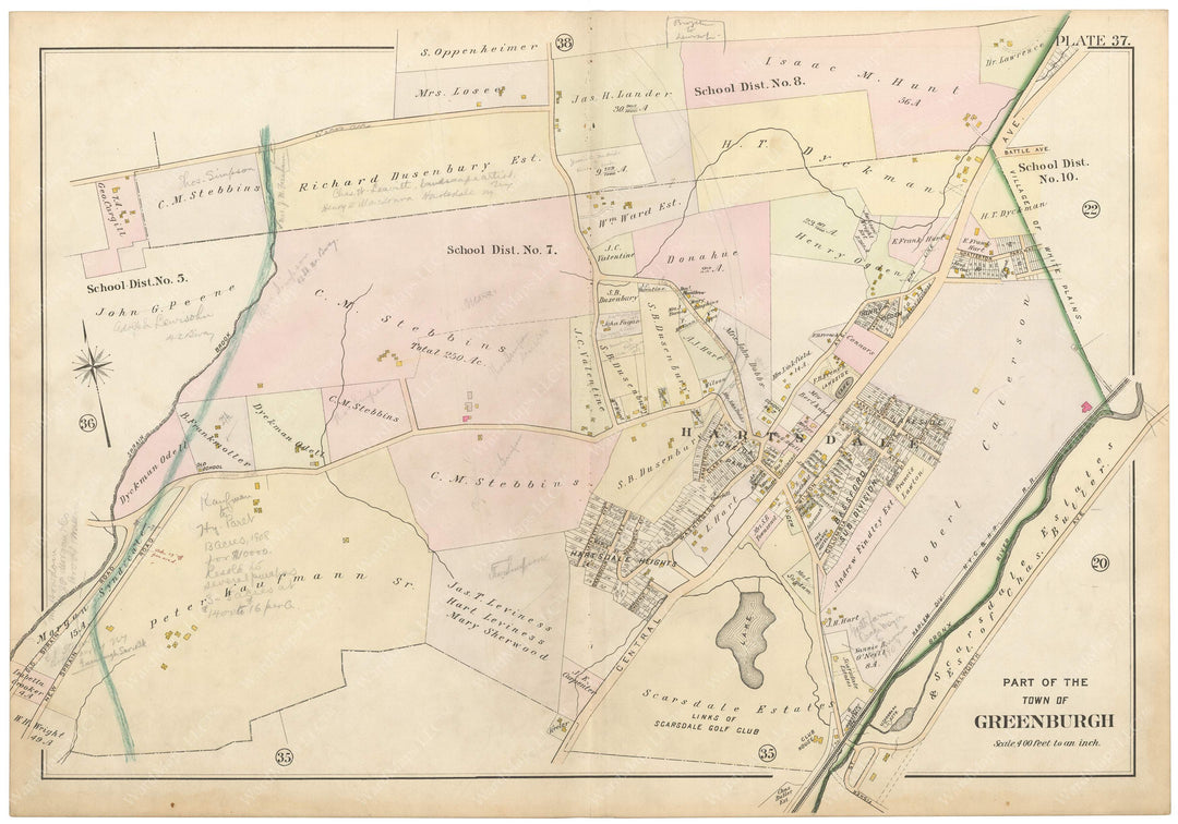 Westchester County, New York 1901 Plate 037: Greenburgh