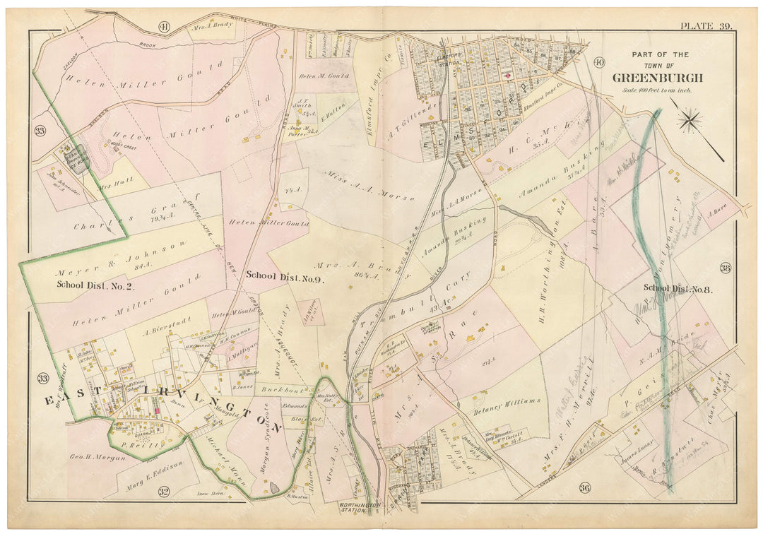 Westchester County, New York 1901 Plate 039: Greenburgh