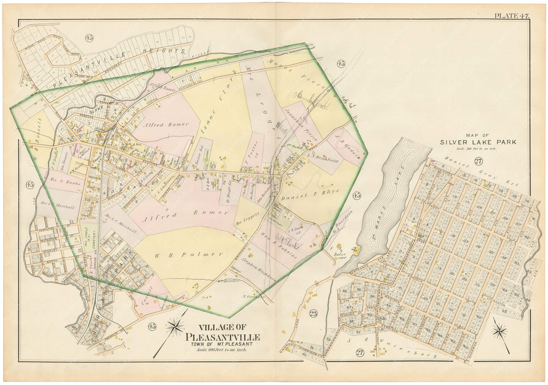 Westchester County, New York 1901 Plate 047: Mount Pleasant and Pleasantville