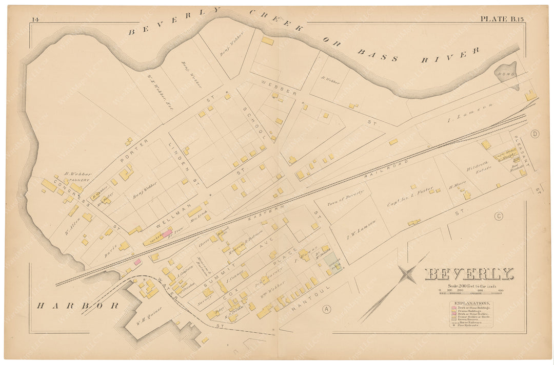 Beverly, Massachusetts 1880 Plate B