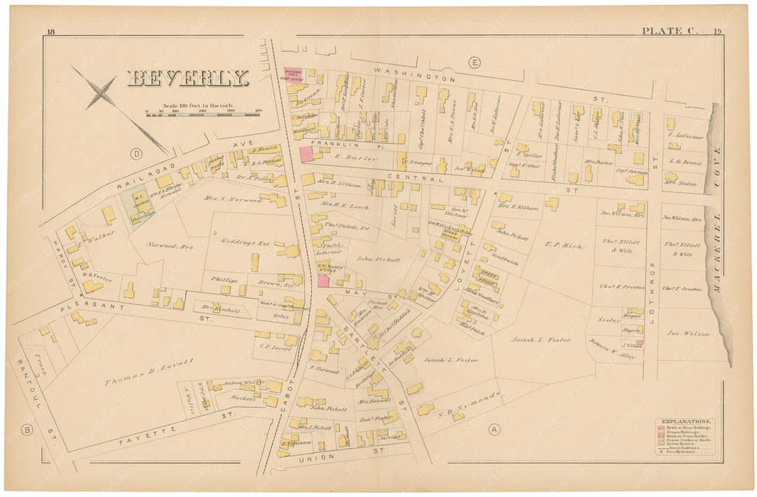 Beverly, Massachusetts 1880 Plate C